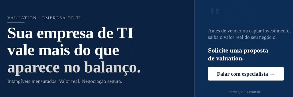 Descubra o valor real da sua empresa de TI — solicite uma proposta de valuation com a D&R Negócios