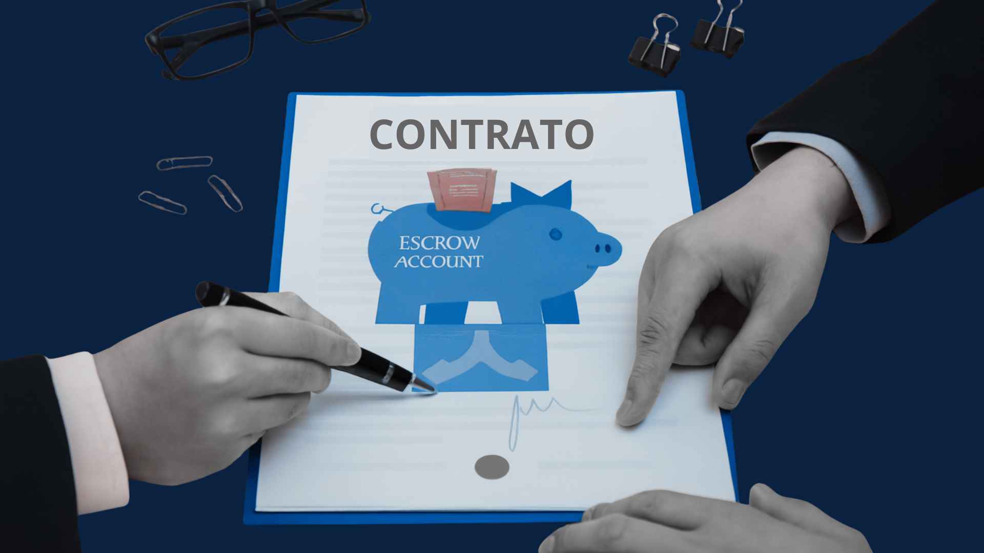Escrow account (conta garantia) protegendo negociação de M&A