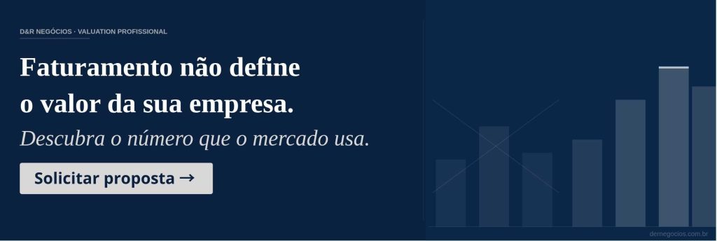 Faturamento não define o valor da sua empresa — solicite uma proposta de valuation e descubra o número que o mercado realmente usa | D&R Negócios