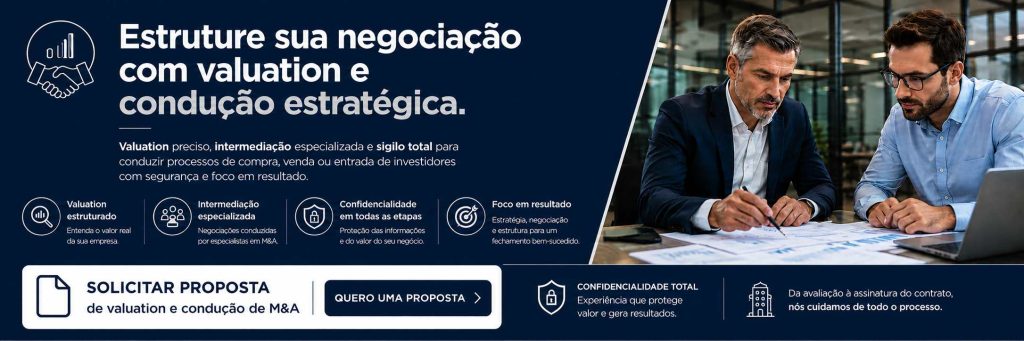 Estruture sua negociação com valuation e condução estratégica