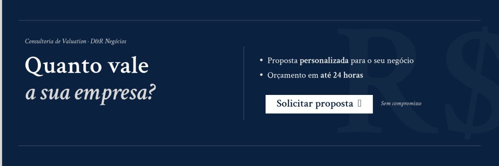 Banner da consultoria de valuation da D&R Negócios com proposta personalizada em até 24 horas