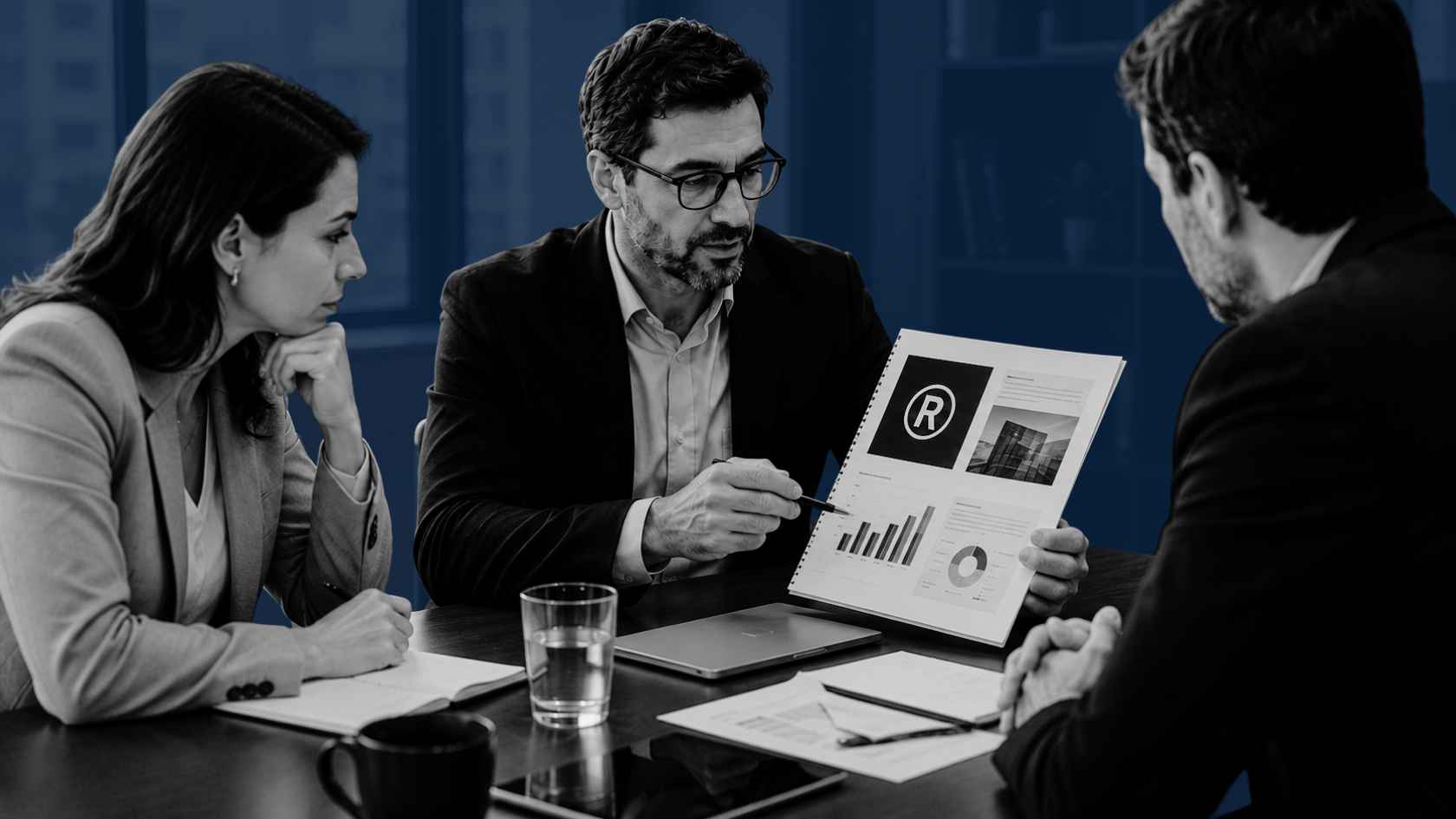 Empresários discutindo sobre o valuation da marca